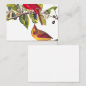 Kardinaal Grosbeak door John James Audubon Notitiekaartje (Voorkant / Achterkant)