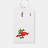 Kardinaal hang label, naar en van geschenk label, cadeaulabel (Voorkant)