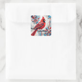 Kardinaal Harmonie Vierkante Sticker (Tas)