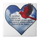 Kardinaal hartstuk tegeltje (Voorkant)