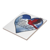 Kardinaal hartstuk tegeltje (Zijkant)