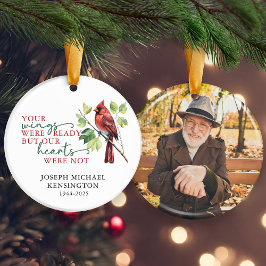 Kardinaal Herdenking Memorial Keepsake Foto Keramisch Ornament