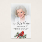 Kardinaal Herdenking van het Leven Kruis Gebedskaa Visitekaartje (Voorkant)