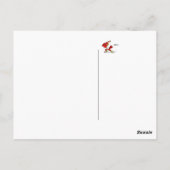 Kardinaal honkbalspeler briefkaart (Achterkant)