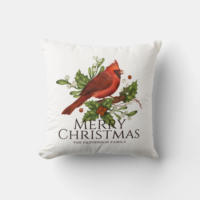 Kardinaal Hulst Kerstmis Naam Cadeau Kussen (Voorkant)
