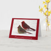 Kardinaal Huwelijksjubileum Kaart (Gele Bloem)