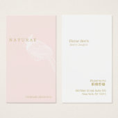 Kardinaal illustratie minimalistisch roze visitekaartje (Voorkant /achterkant)