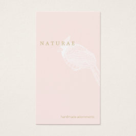 Kardinaal illustratie minimalistisch roze visitekaartje