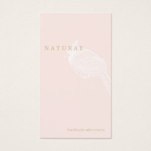 Kardinaal illustratie minimalistisch roze visitekaartje