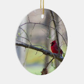 Kardinaal in de boom keramisch ornament (Rechts)