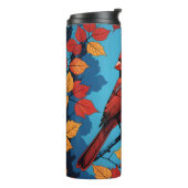 Kardinaal in de herfst thermosbeker (Gedraaid links)