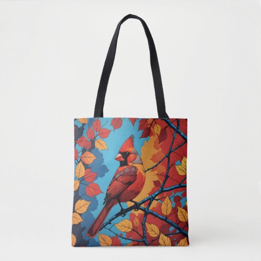 Kardinaal in de herfst tote bag (Voorkant)