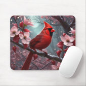 Kardinaal in de hondenboom muismat (Met muis)
