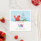 Kardinaal in de Logo van de sneeuwhandel Servet (Insitu)