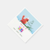 Kardinaal in de Logo van de sneeuwhandel Servet (Hoek)