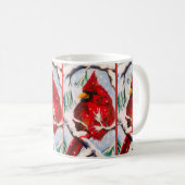 Kardinaal in de Rode Cup Koffiemok (Voorkant rechts)