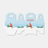 Kardinaal in de sneeuwkerfeestdag bedankdoosjes (Uitgevouwen)