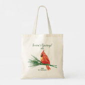 Kardinaal in de sneeuwkerfeestdag tote bag (Achterkant)