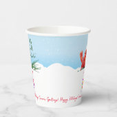 Kardinaal in de Sneeuwzaak Logo Coffee Papieren Bekers (Links)