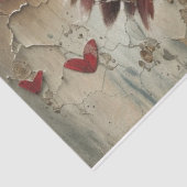 Kardinaal in de vlucht tissuepapier (Detail)
