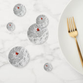 Kardinaal in de winter confetti (Groep)