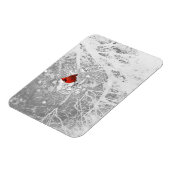 Kardinaal in de winter magneet (Linkerzijde)