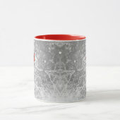 Kardinaal in de winter mok (Midden)