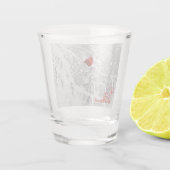 Kardinaal in de winter shot glas (Achterkant)