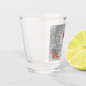 Kardinaal in de winter shot glas (Links)