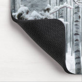 Kardinaal in een berkenbos muismat (Hoek)