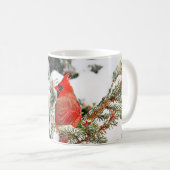 Kardinaal in een dennenboom koffiemok (Voorkant rechts)