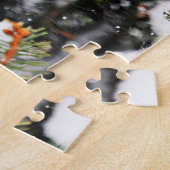 Kardinaal in een dennenboom legpuzzel (Zijkant)