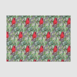 Kardinaal in een Lemon Tree 2 - Weefselpapier Tissuepapier