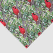 Kardinaal in een Lemon Tree 2 - Weefselpapier Tissuepapier (Detail)