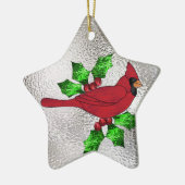 Kardinaal in Glas in lood Keramisch Ornament (Links)