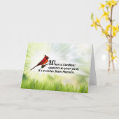 Kardinaal in je baard kaart (Gele Bloem)