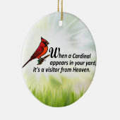 Kardinaal in je baard keramisch ornament (Rechts)