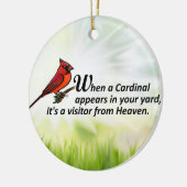 Kardinaal in je baard keramisch ornament (Links)