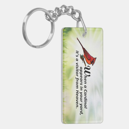 Kardinaal in je baard sleutelhanger (Voorkant Links)