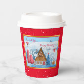 Kardinaal in landschap aanpassen papieren bekers (Voorkant)