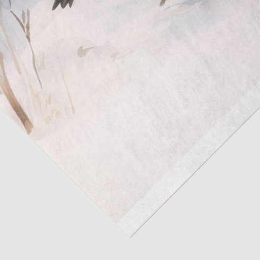 Kardinaal in Sneeuw 1 Decoupage Papier (Detail)