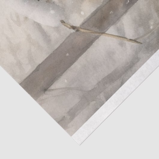 Kardinaal in Sneeuw 3 Decoupage Papier (Detail)