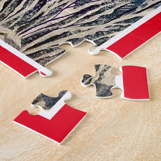 Kardinaal in sneeuw legpuzzel (Zijkant)