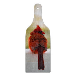 Kardinaal in sneeuw snijplank