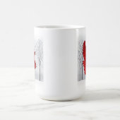 Kardinaal in Snowy Winter Art Coffee Mok (Center)