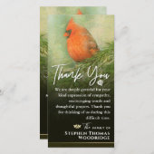 Kardinaal in spar 4x8 condoleance dankkaart bedankkaart (Voorkant / Achterkant)