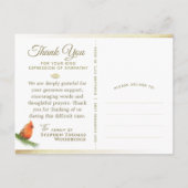 Kardinaal in Spar Sympathie Dank Postkaart (Achterkant)