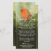 Kardinaal in Spruce 4x8 Sympathie Dank je wel Bedankkaart (Voorkant / Achterkant)