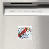 kardinaal in wintermagneet magneet (Insitu (Vaatwasser))
