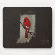 Kardinaal Indiana uitgesneden op Wood Background